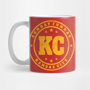 Kansas City - Sunday Funday Vintage Stamp Mug